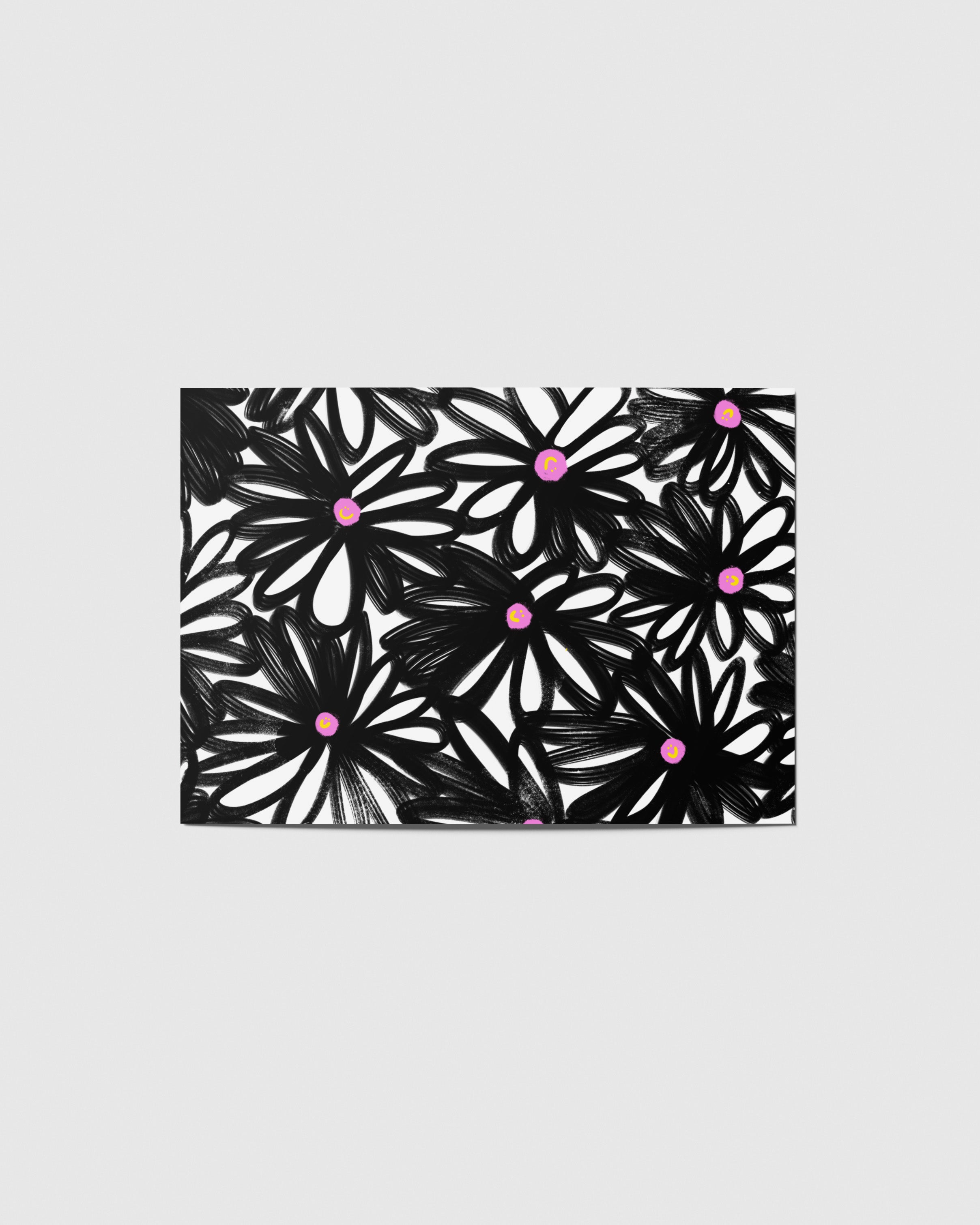 Flower Smileys Postkarte - A6